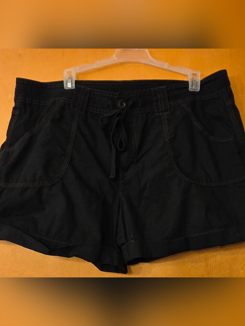 Summer Shorts - Black Cargo-Style Shorts - Women's Size 16